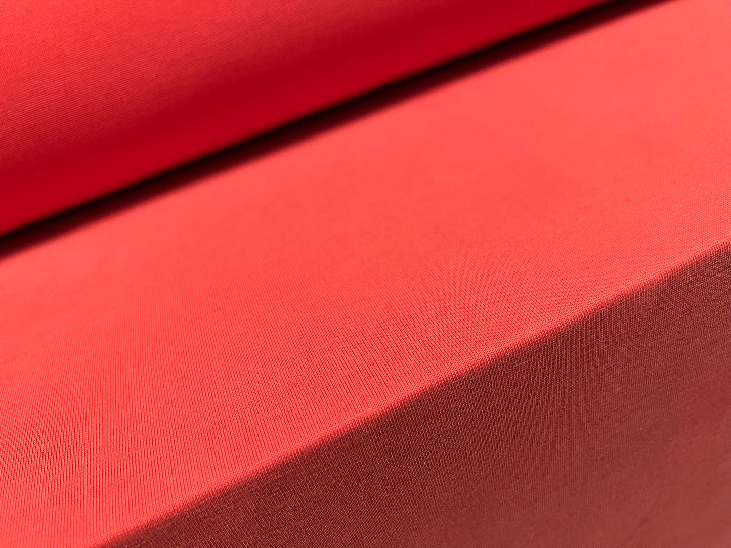Powder touch single jersey dress fabric with comfort stretch, per metre - plain - tomato