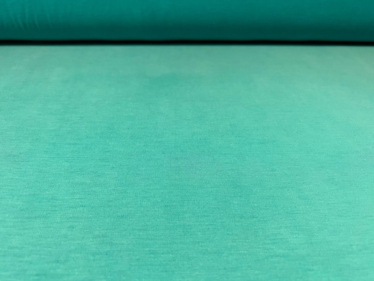 Powder touch single jersey dress fabric with comfort stretch, per metre - plain - turquoise