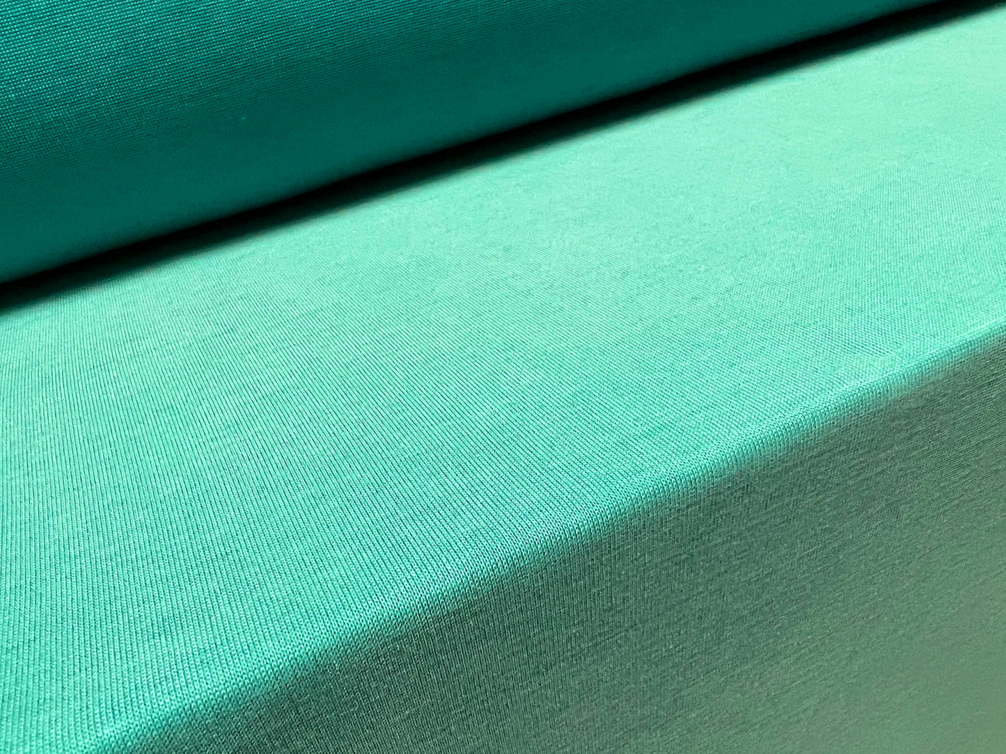 Powder touch single jersey dress fabric with comfort stretch, per metre - plain - turquoise