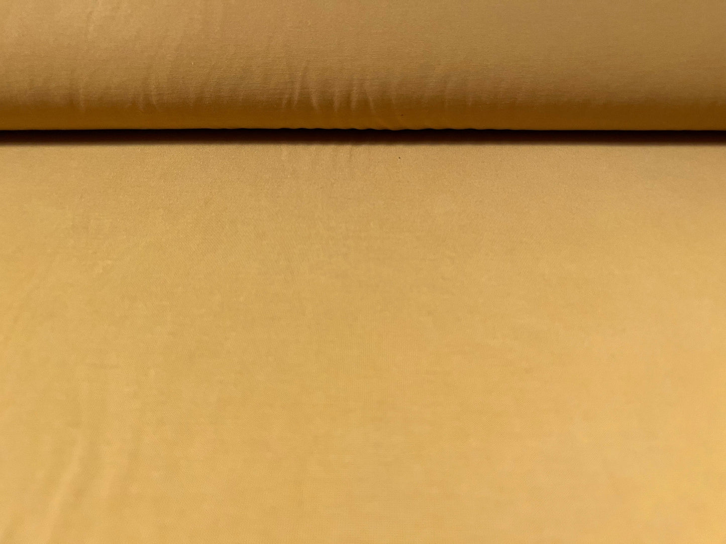 Powder touch single jersey dress fabric with comfort stretch, per metre - plain - mustard