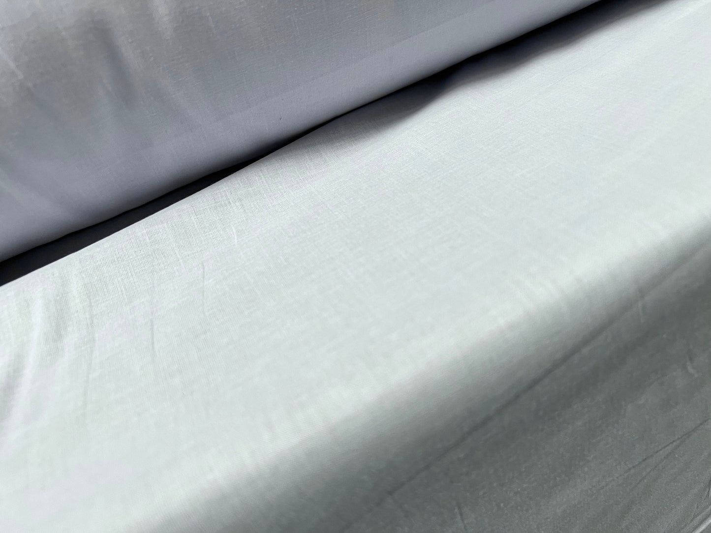 Cotton lawn woven shirt weight fabric, per metre - plain - pale blue