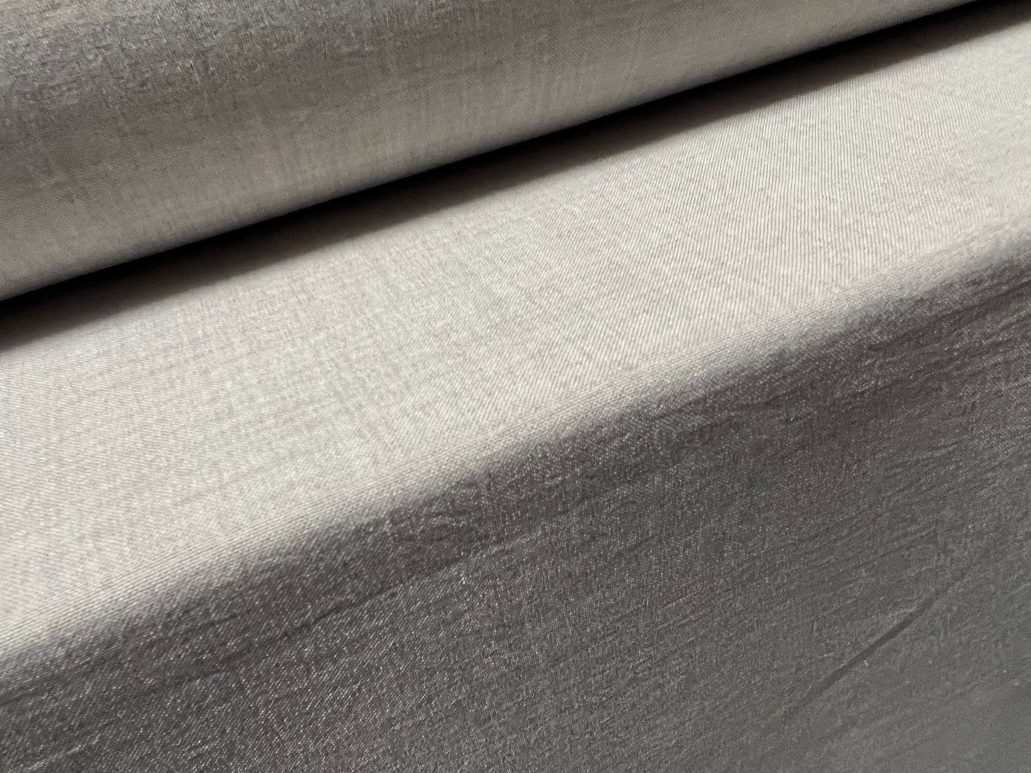 Linen look cationic woven dress trouser skirt fabric, per metre - plain - light grey