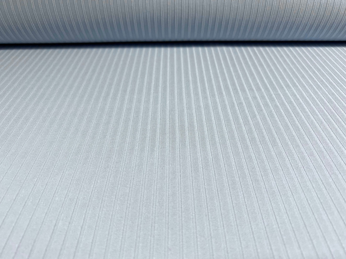 Stretch spandex rib jersey bodycon fabric, per metre - plain - baby blue