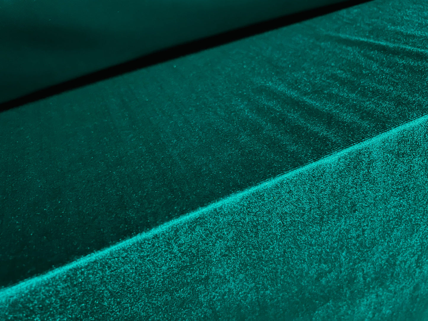 Spandex velvet stretch dress fabric, per metre - plain - emerald green