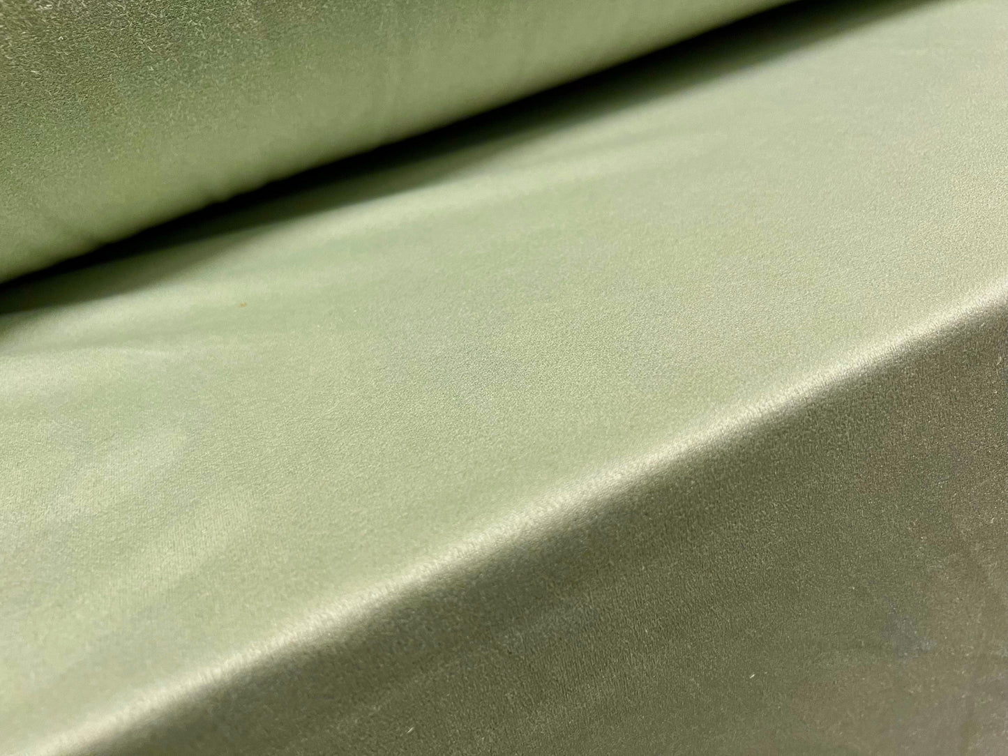 Faux suede stretch spandex jersey fabric, per metre - plain - mint green