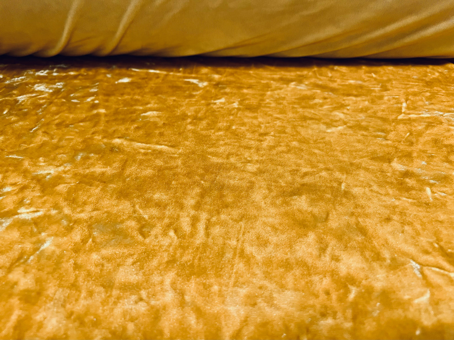 Spandex velvet stretch dress fabric, per metre - marbled - yellow gold