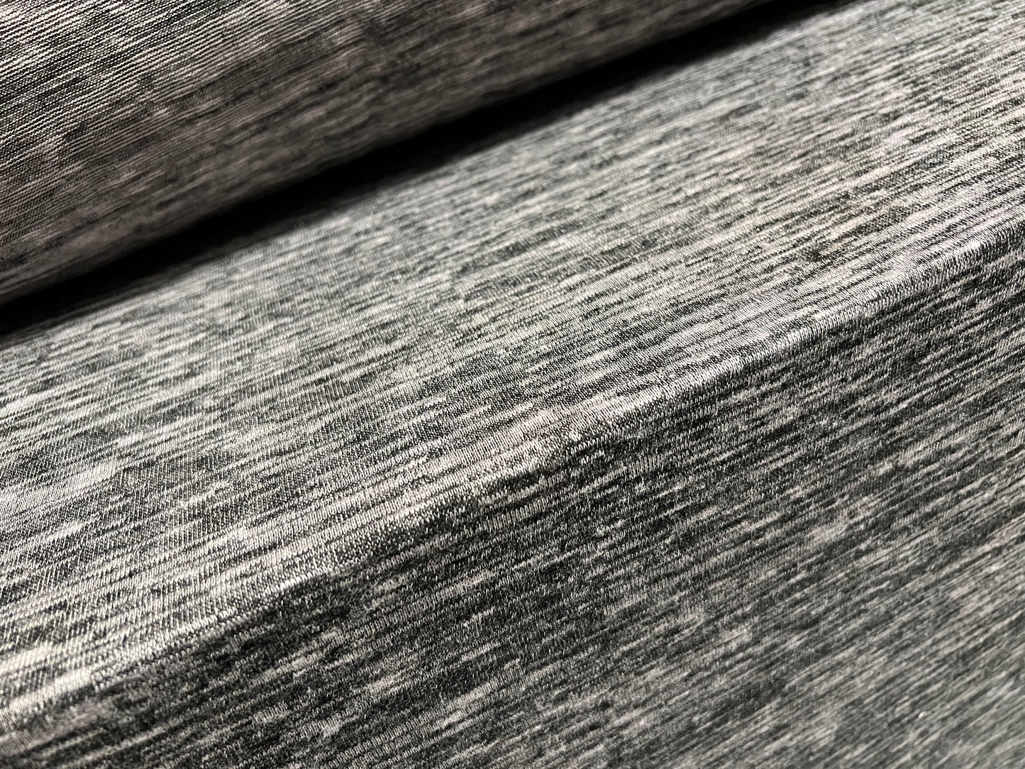 Melange knitwear jersey fabric, per metre - grey marl