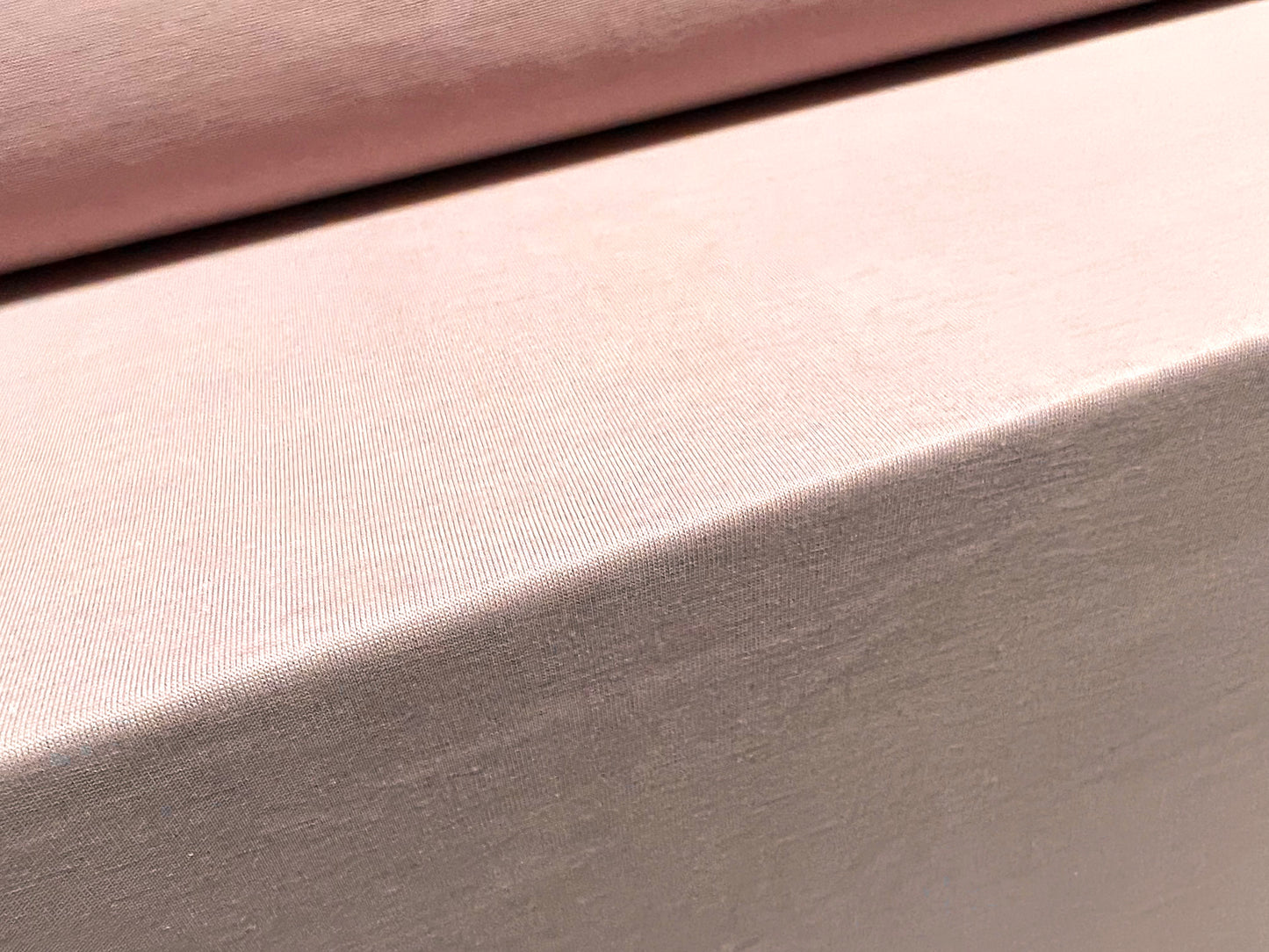 Powder touch single jersey dress fabric with comfort stretch, per metre - plain - pale rose