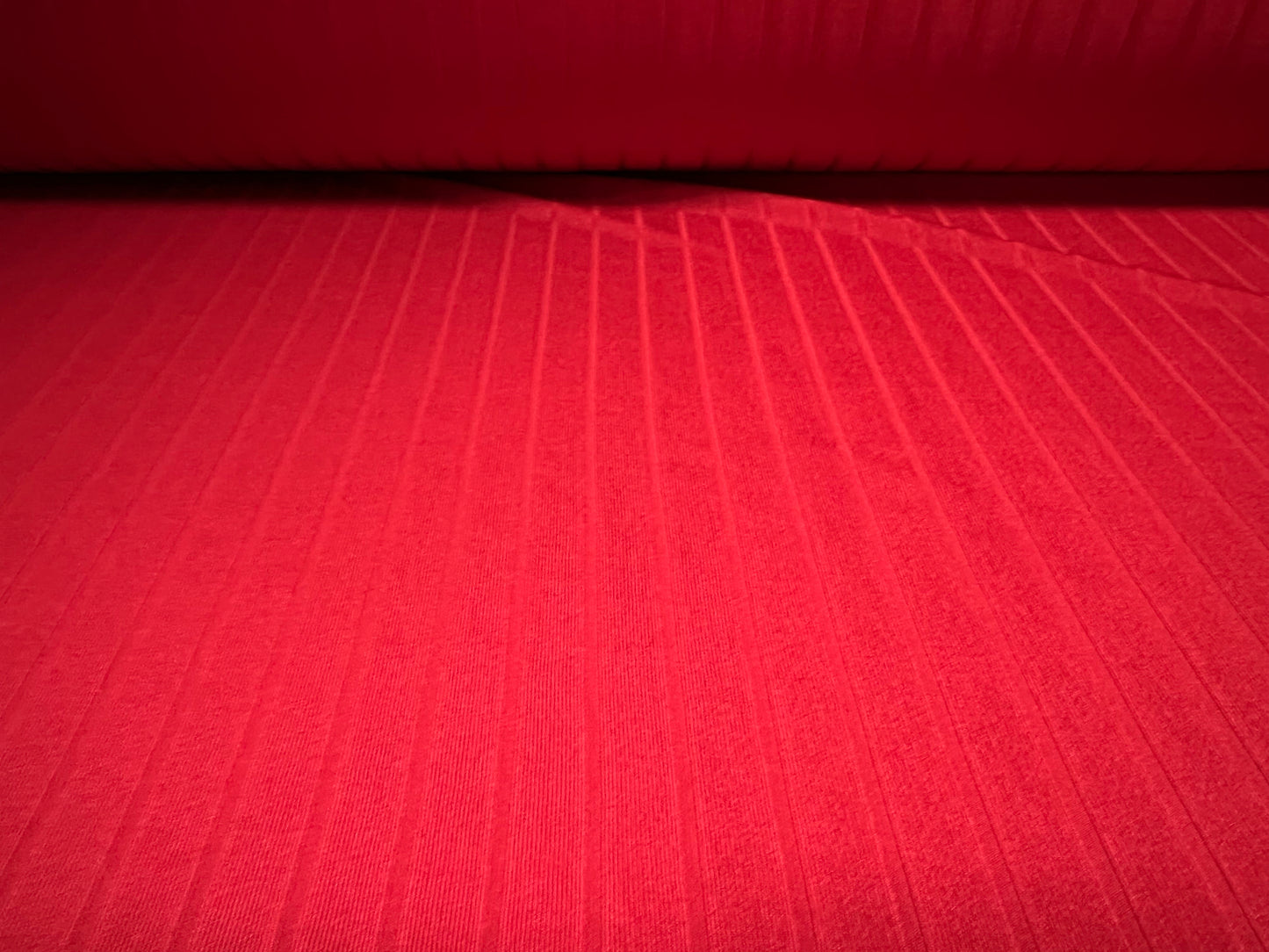 Soft Spandex stretch rib jersey fabric, per metre - plain - red