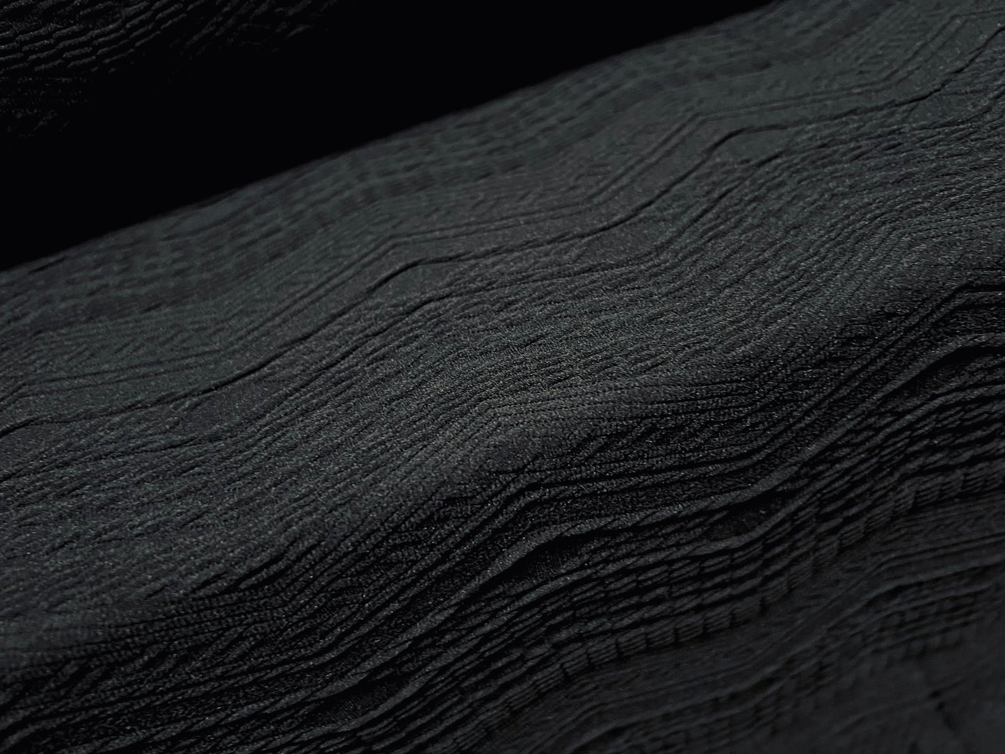 Double jersey knit spandex dress fabric, per metre - chevron jacquard - black