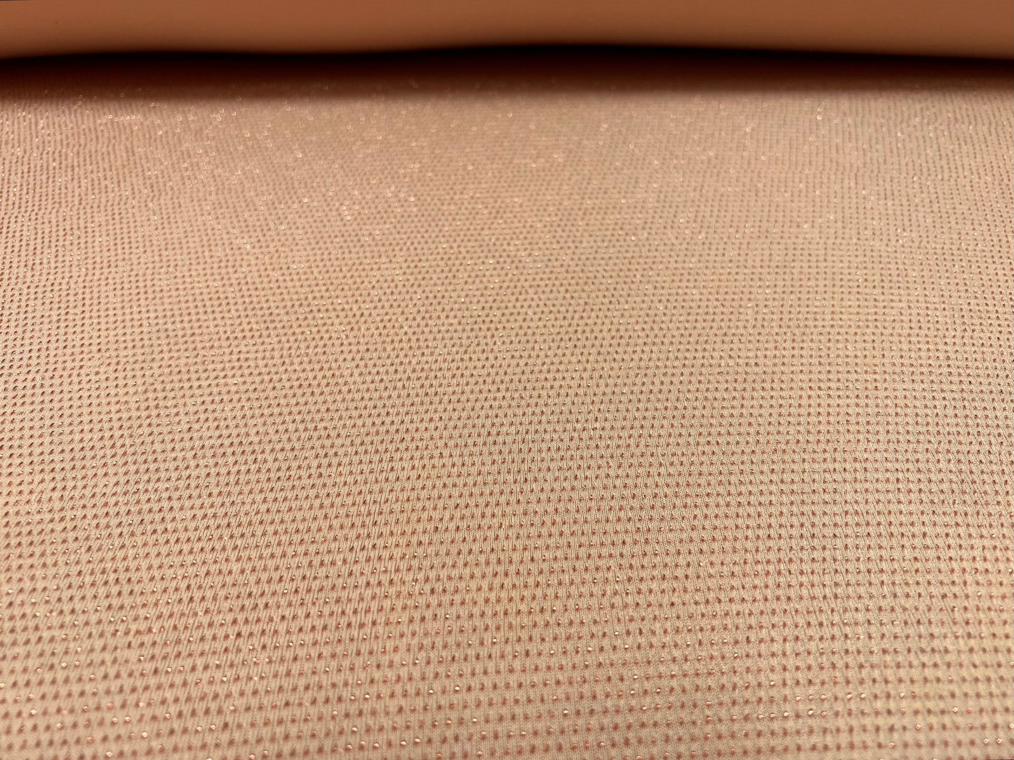 Slinky spandex stretch jersey fabric with metallic lurex, per metre - nude & blush