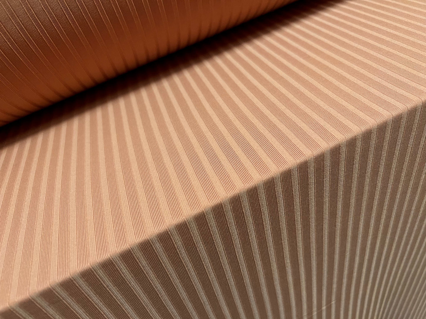 Stretch spandex rib jersey knit fabric, per metre - plain - light terracotta