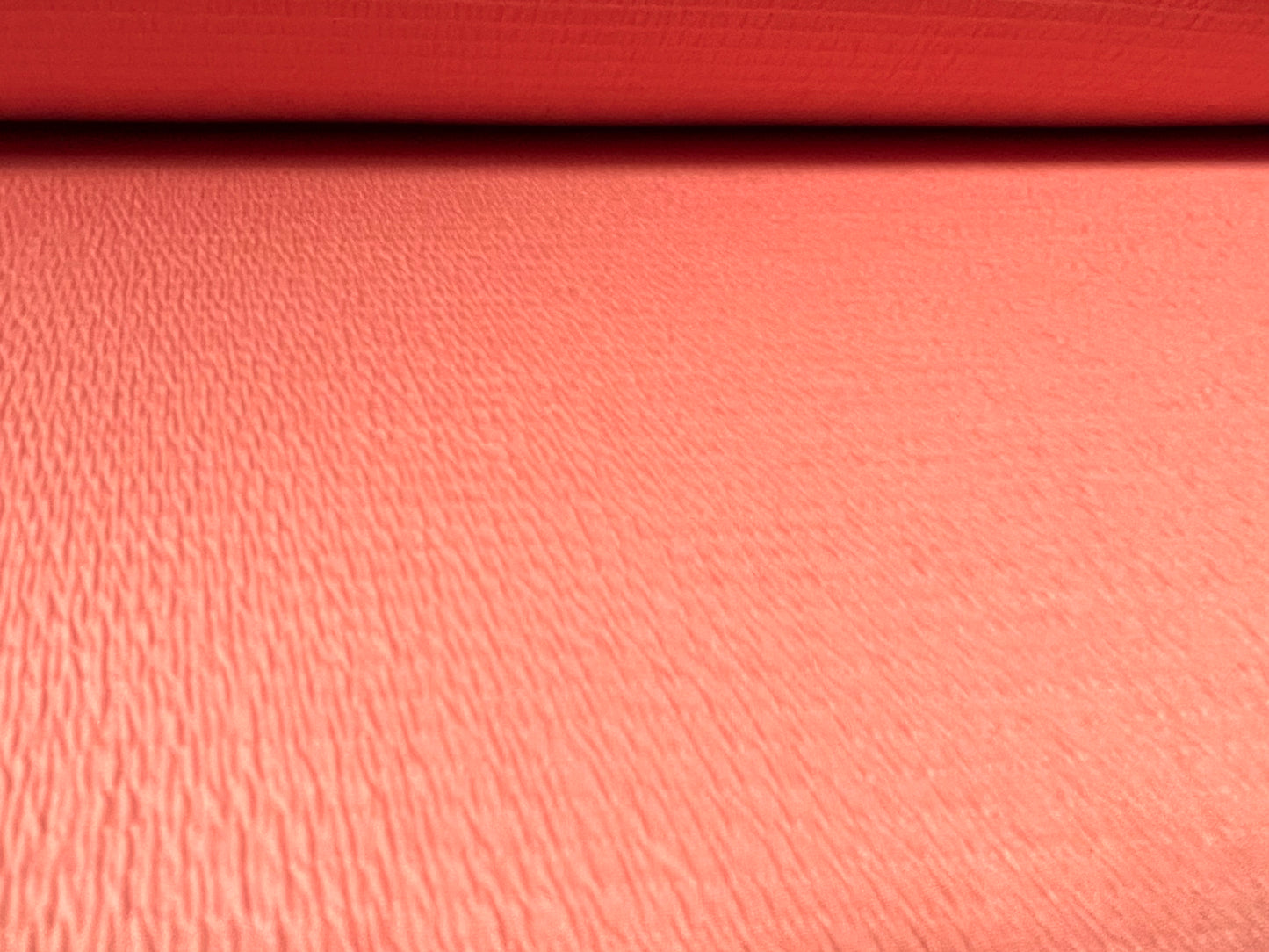 Sheared bodycon stretch spandex jersey fabric, per metre - plain - coral