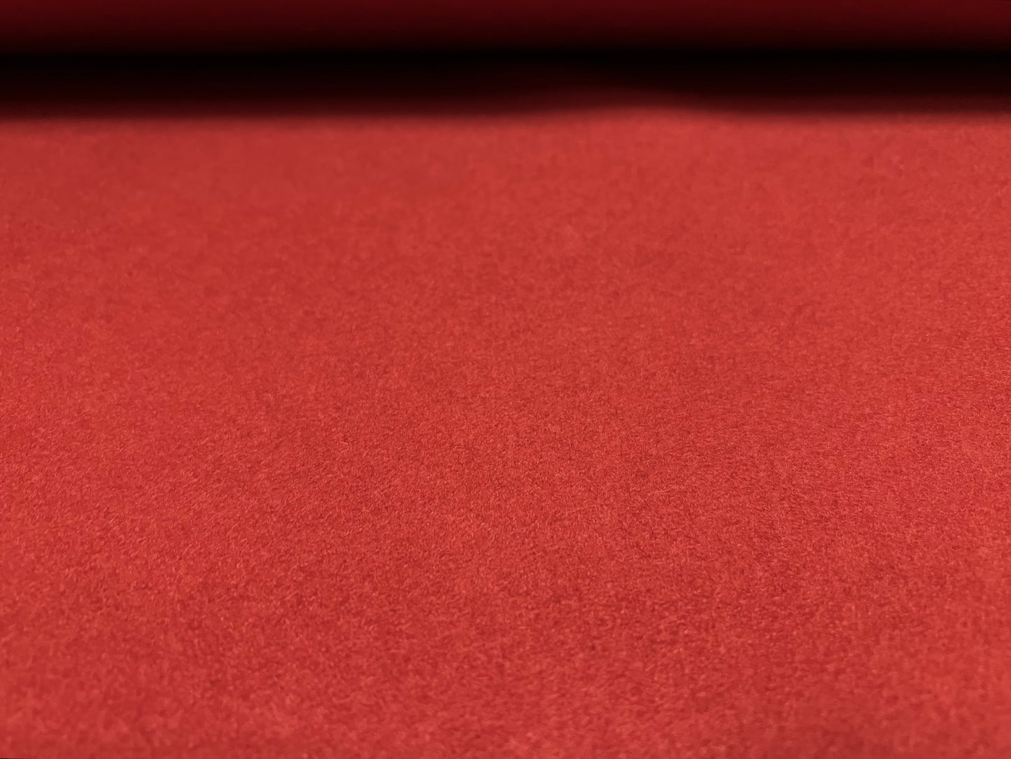 Vegan wool heavyweight flannel fabric, per metre - plain - red