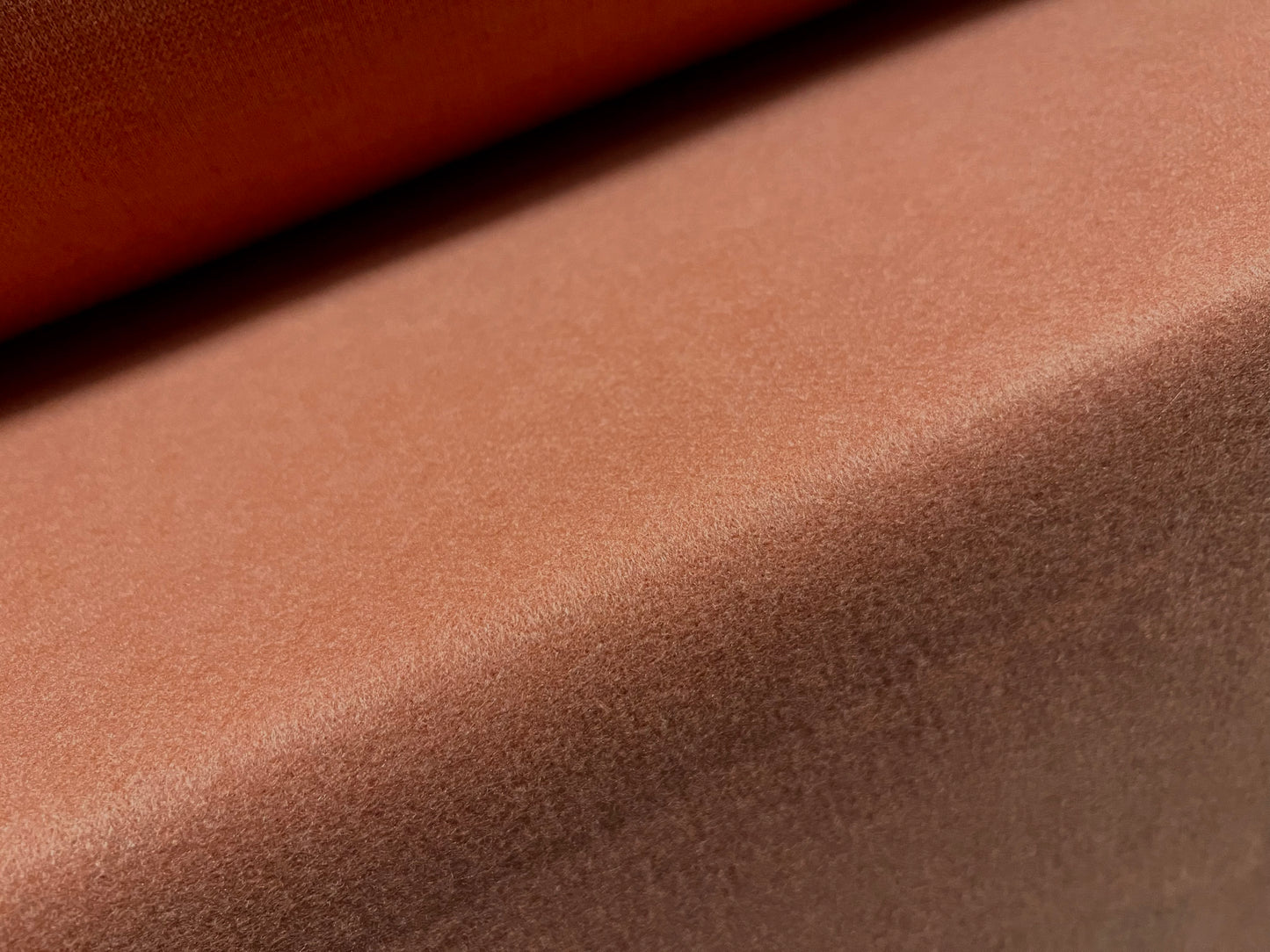 Vegan wool heavyweight flannel fabric, per metre - plain - old rose