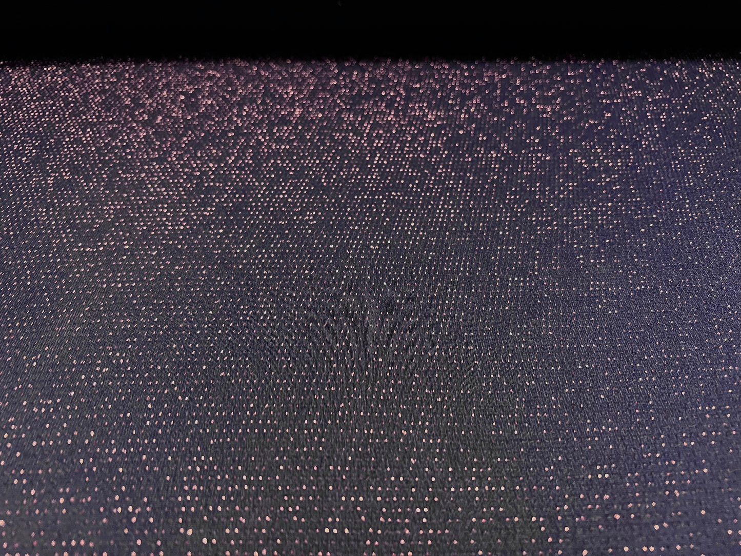 Slinky spandex stretch jersey fabric with metallic lurex, per metre - navy blue & rose gold