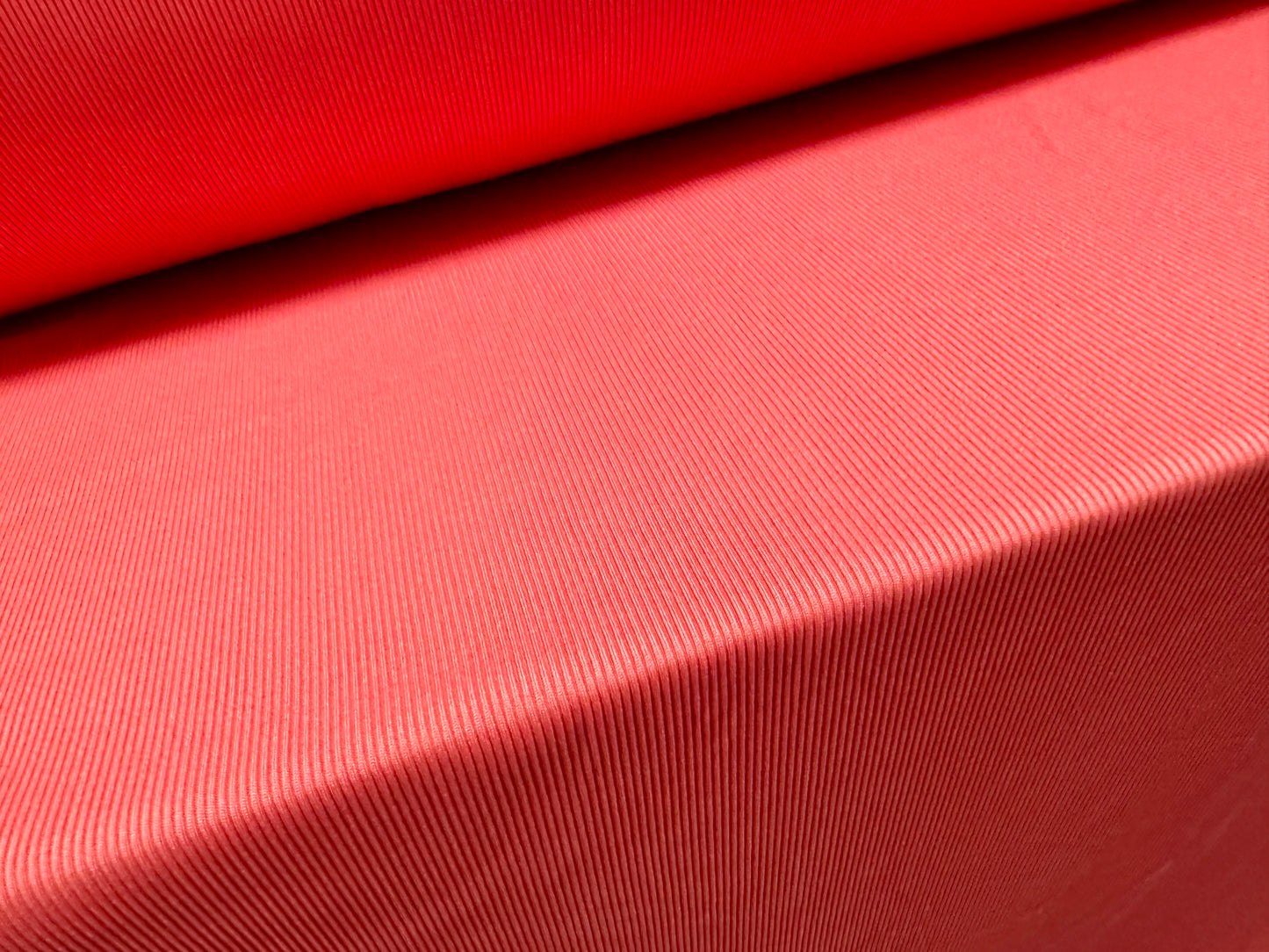 Fine ribbed spandex stretch jersey fabric, per metre - plain - coral