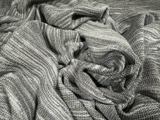 Soft Stretch French Terry loopback fabric, per metre - grey melange