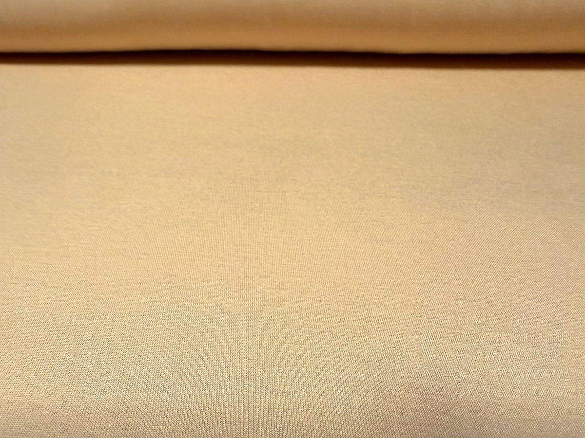 Viscose Spandex stretch single jersey fabric, per metre - plain -  peanut