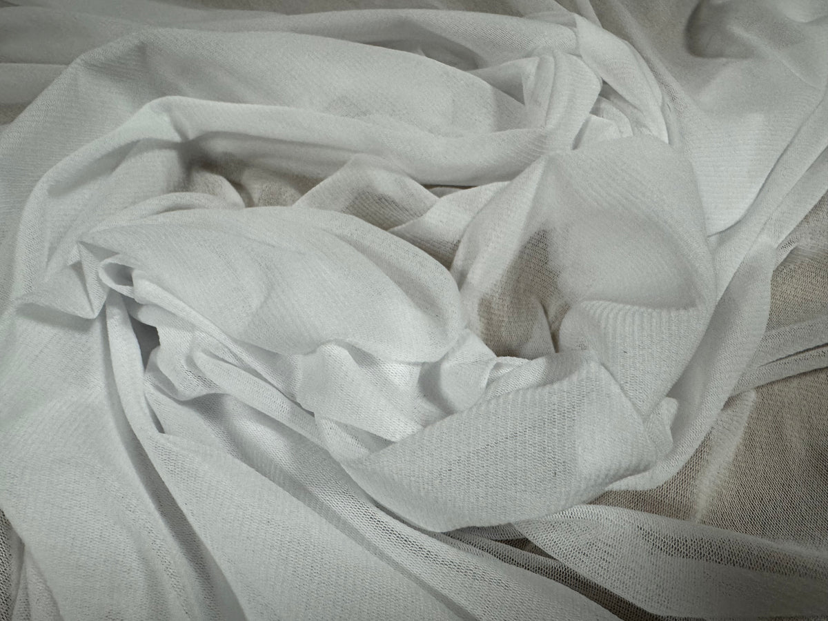 Helenca Thread Stretch helenca mesh fabric, sheer, per metre - plain - white ...