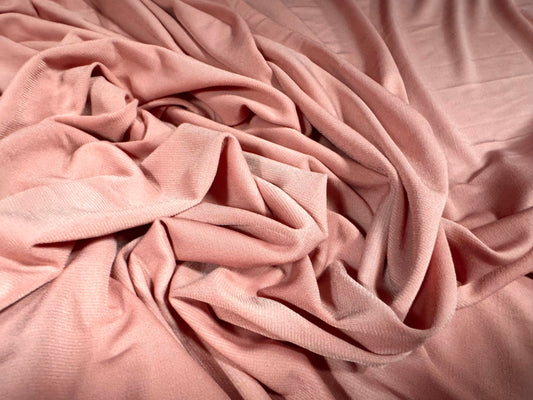 Stretch spandex ITY single jersey fabric, per metre - plain - pink