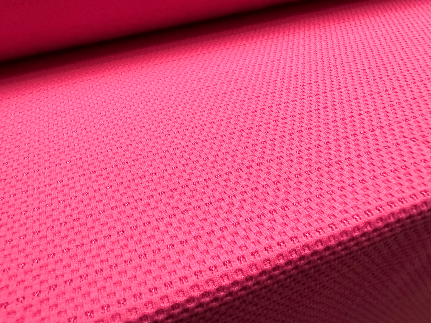 Stretch double jersey fashion fabric, per metre - jacquard - cerise pink