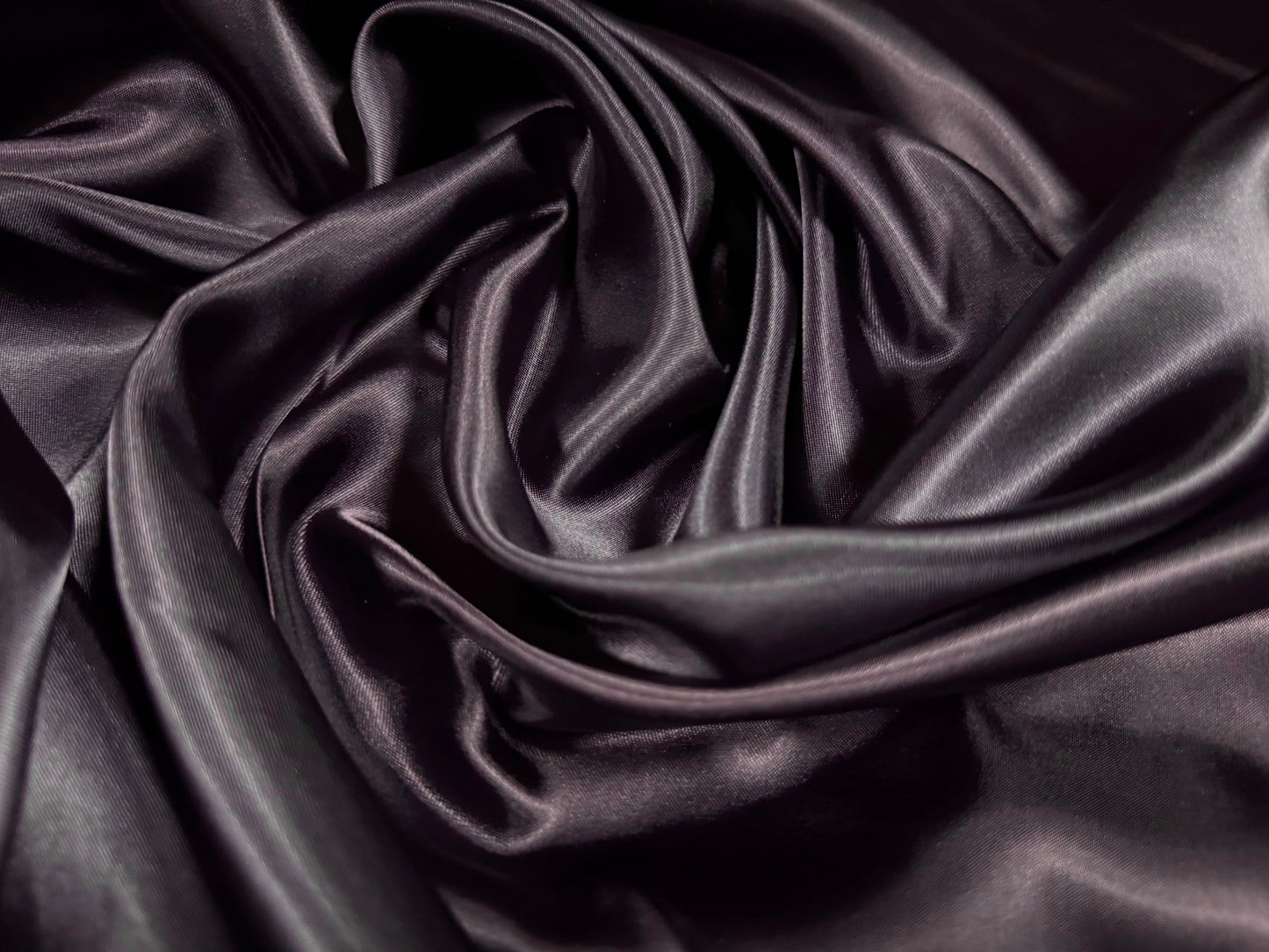 Woven sateen fabric, per metre - plain - dark purple