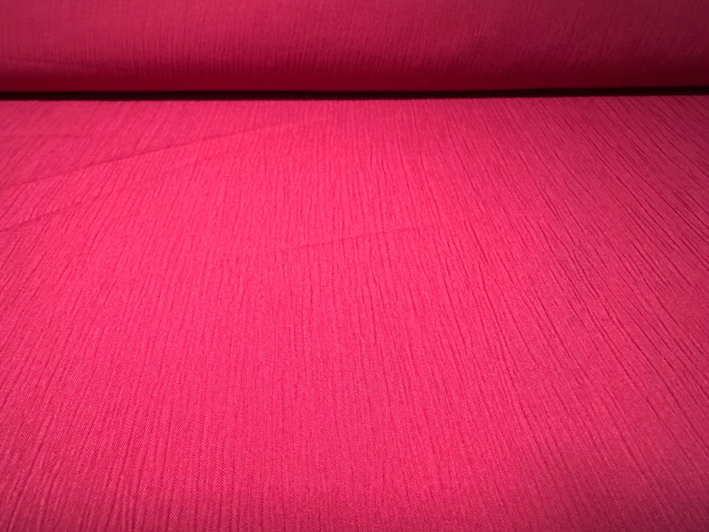 Treebark georgette woven dress fabric, per metre - plain - fuchsia