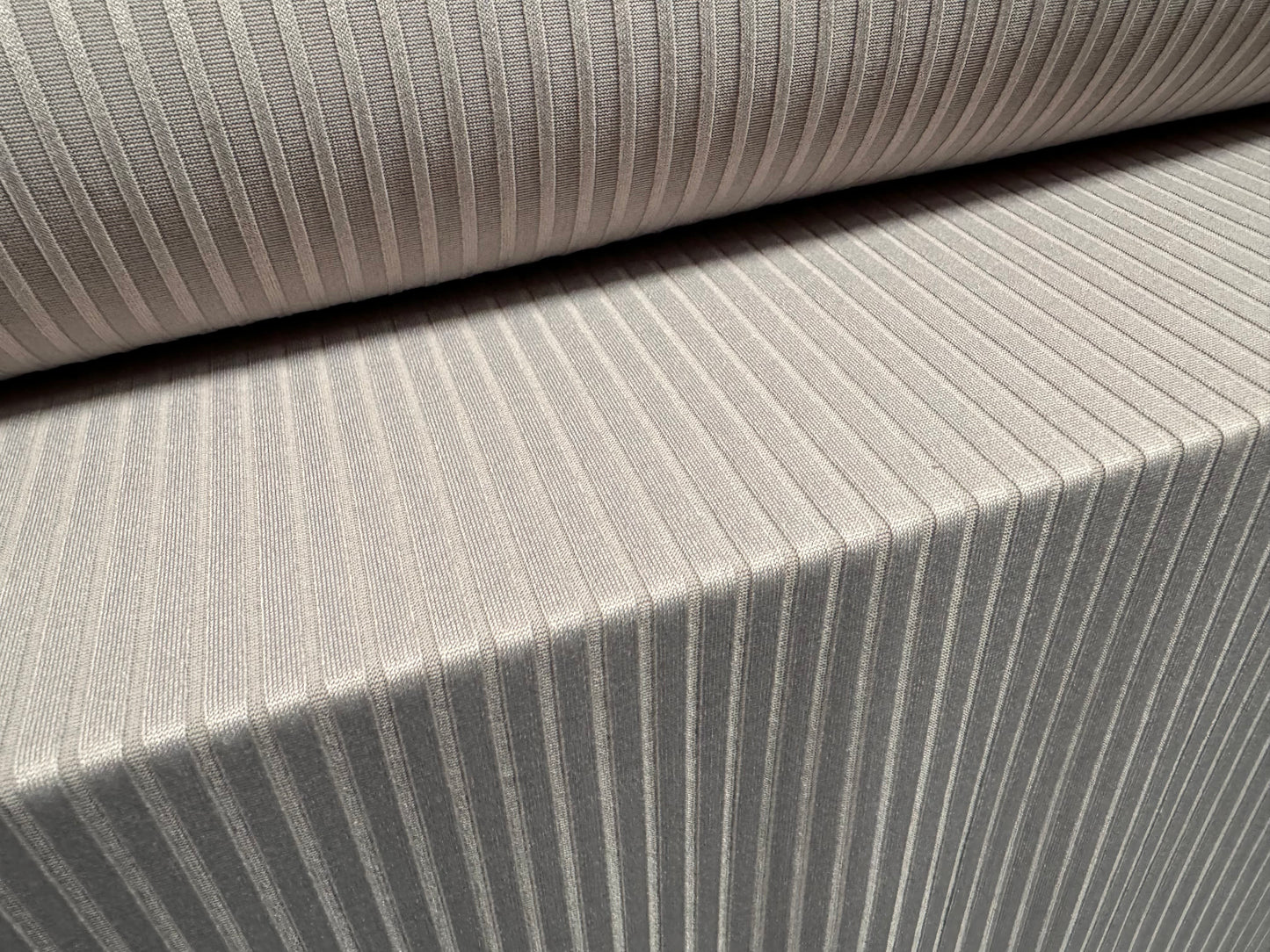 Stretch spandex rib jersey fabric, per metre - plain - grey with a hint of lilac