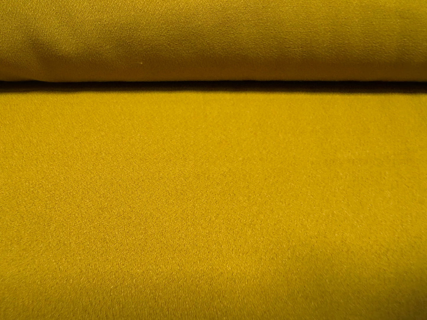 Lightweight moss crepe woven fabric, per metre - plain - mustard