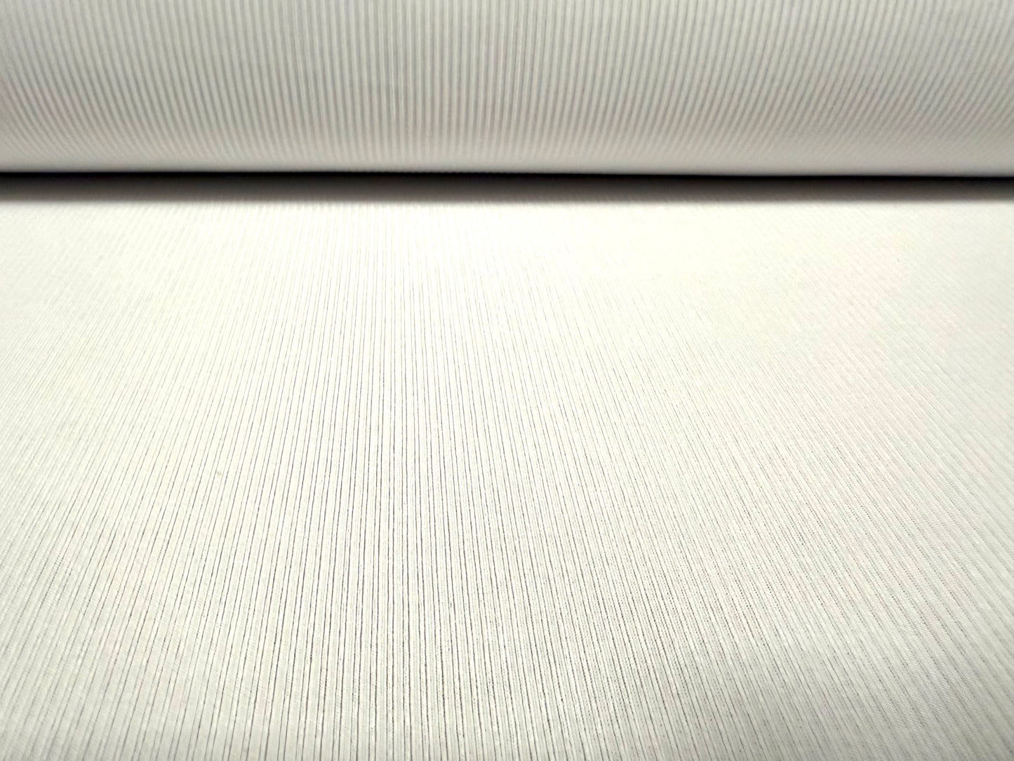 2x1 Stretch spandex ribbed jersey fabric, per metre - plain - white