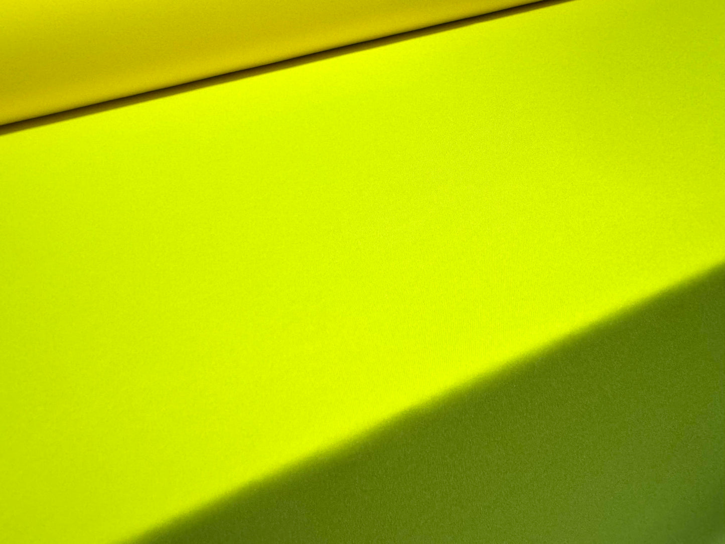 Stretch pongee woven dress fabric, per metre - plain - fluorescent yellow