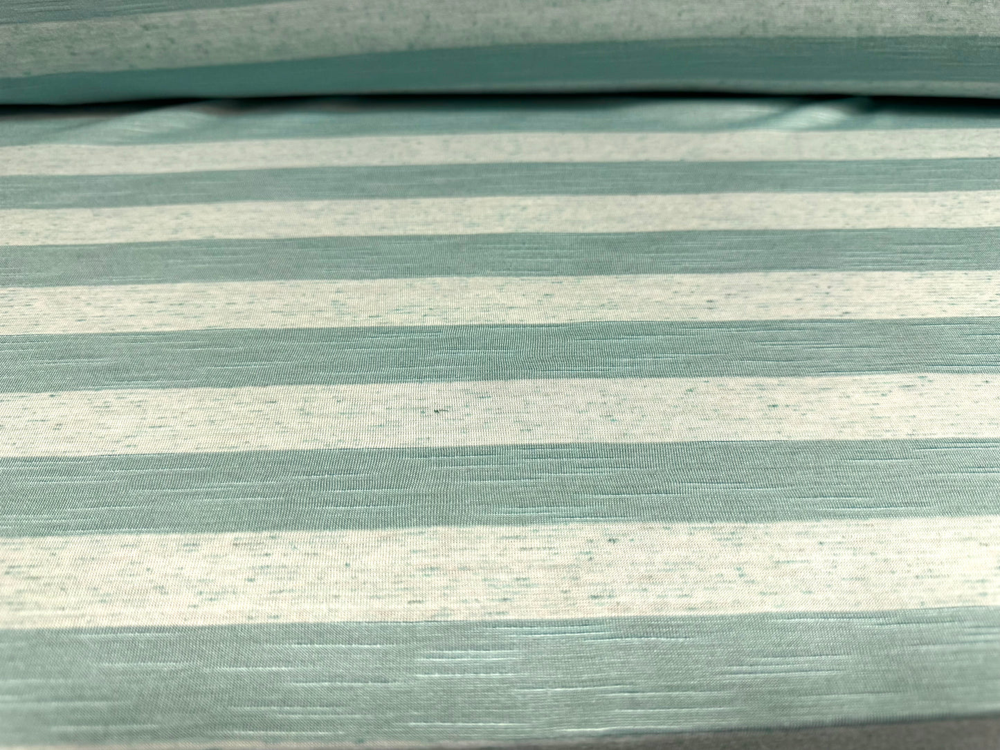 Viscose slub single jersey fashion fabric, per metre - stripe - aqua