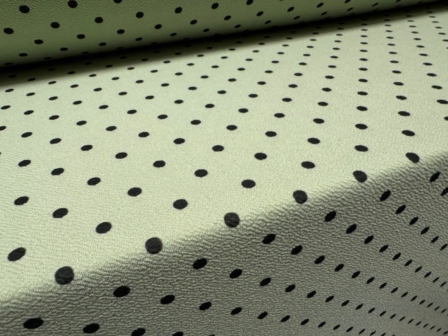 Scuba textured ‘Liverpool’ stretch spandex jersey fabric, per metre - spot print - sage green