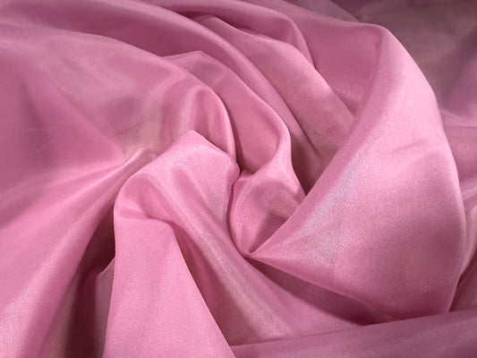 Lightweight voile fabric, per metre - plain - pink