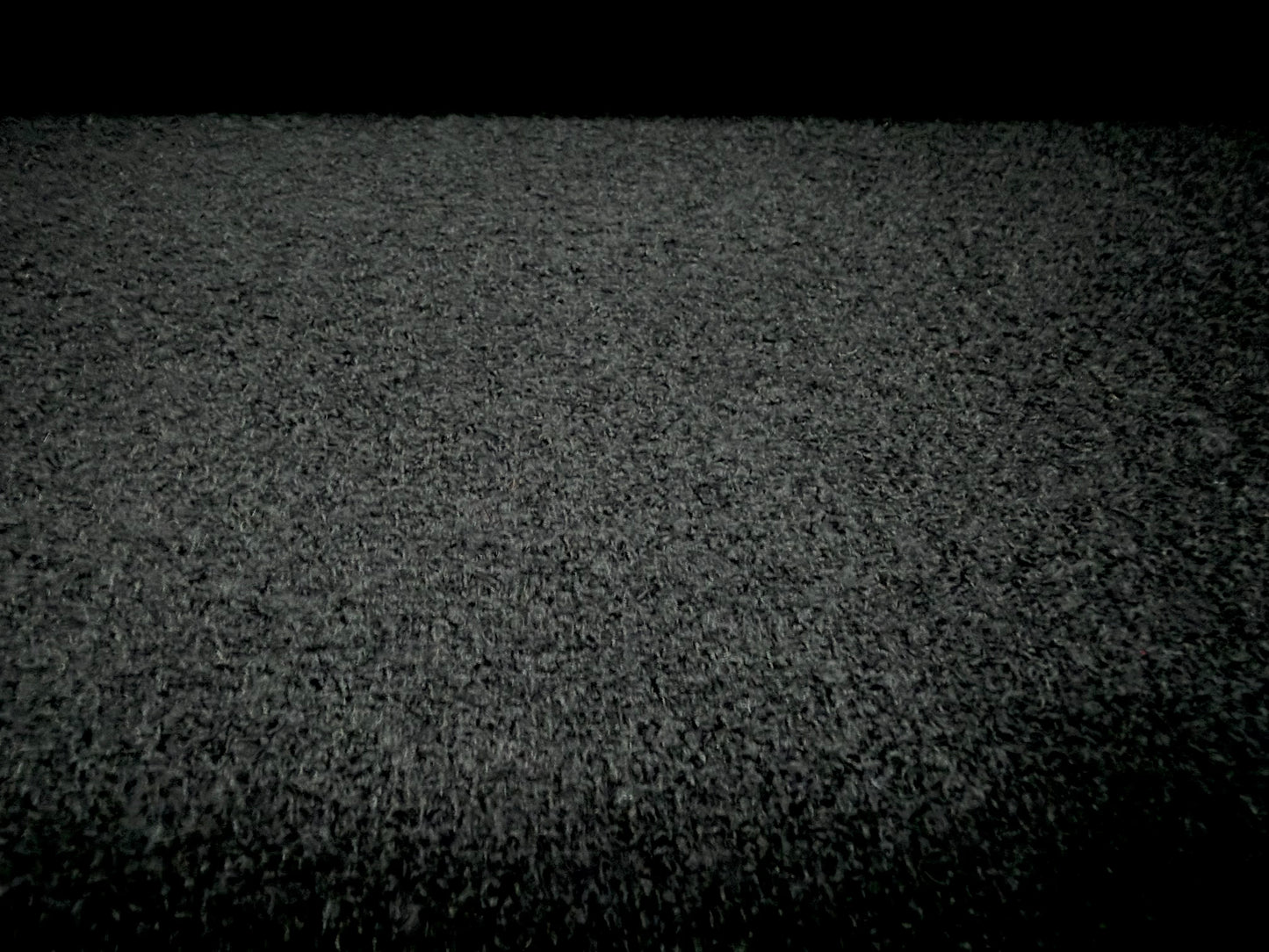 Heavyweight wool bouclé fabric, per metre - plain - black