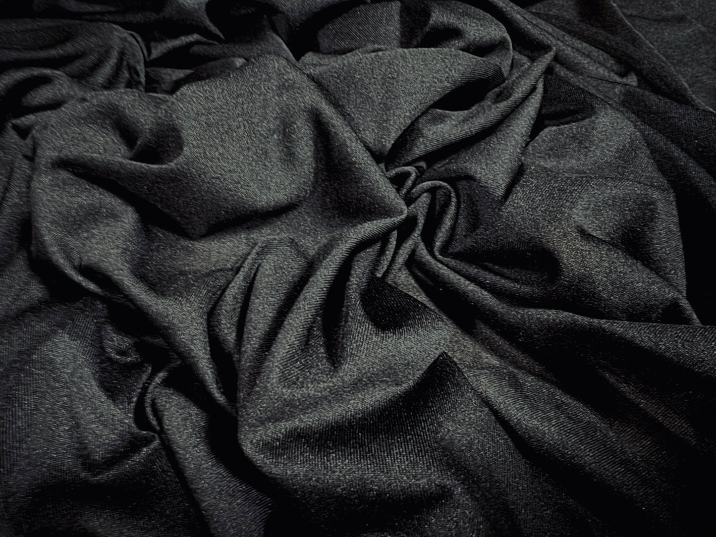 Lining jersey fabric, per metre - plain - black