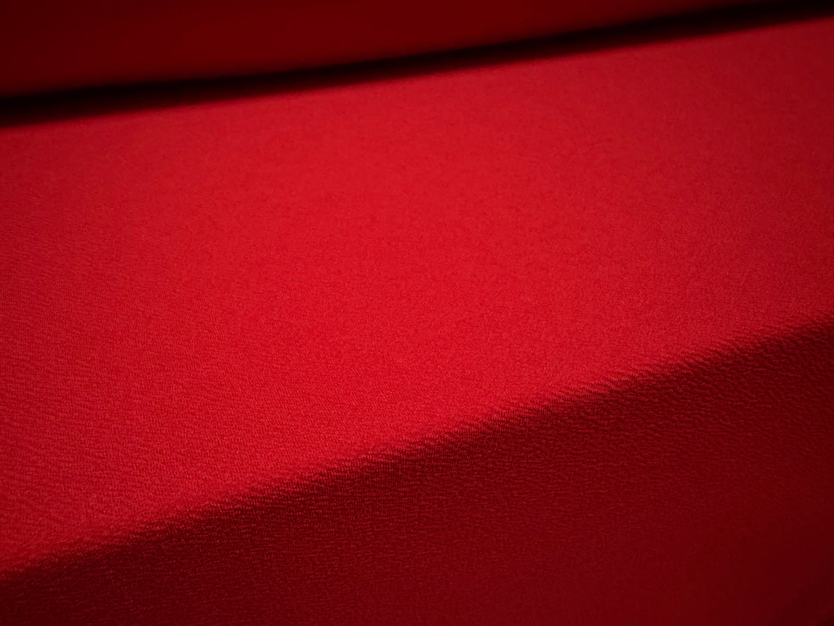 Liverpool textured scuba spandex jersey fabric, per metre - plain - dark red