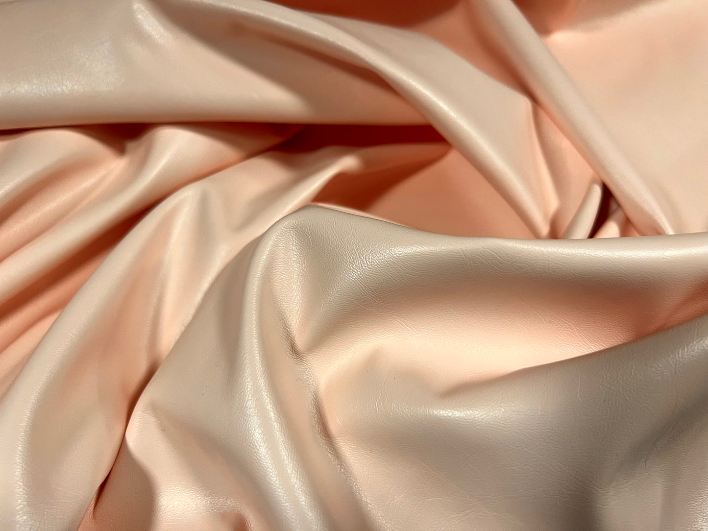 Faux leather p.u. Coated dress fabric, per metre - plain - blush pink