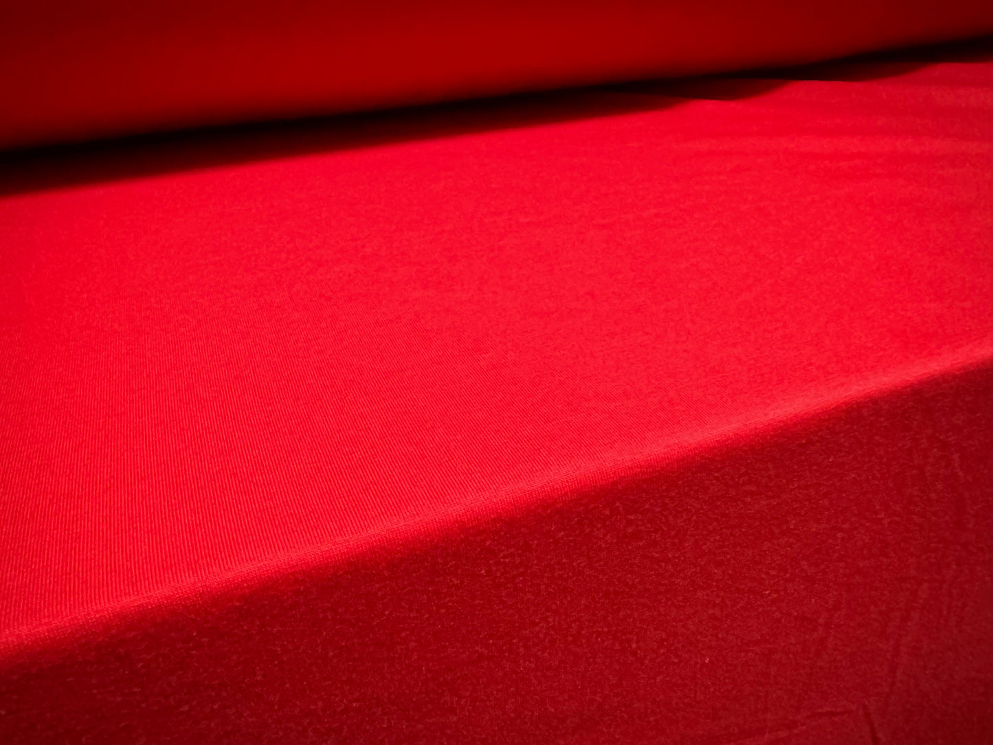 Cotton spandex stretch single jersey fabric, per metre - plain - red