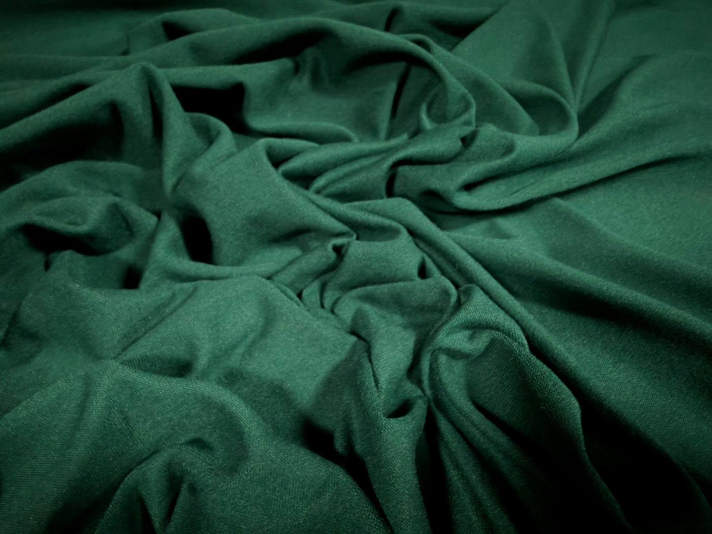 Super stretch soft single jersey fabric, per metre - plain - Pine Forest Green