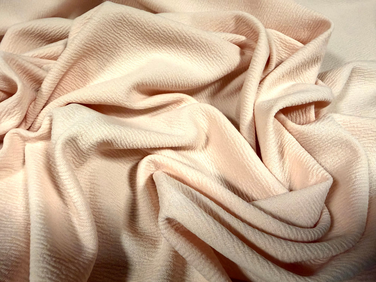 Waterfall stretch double jersey fabric, per metre - plain - soft pink