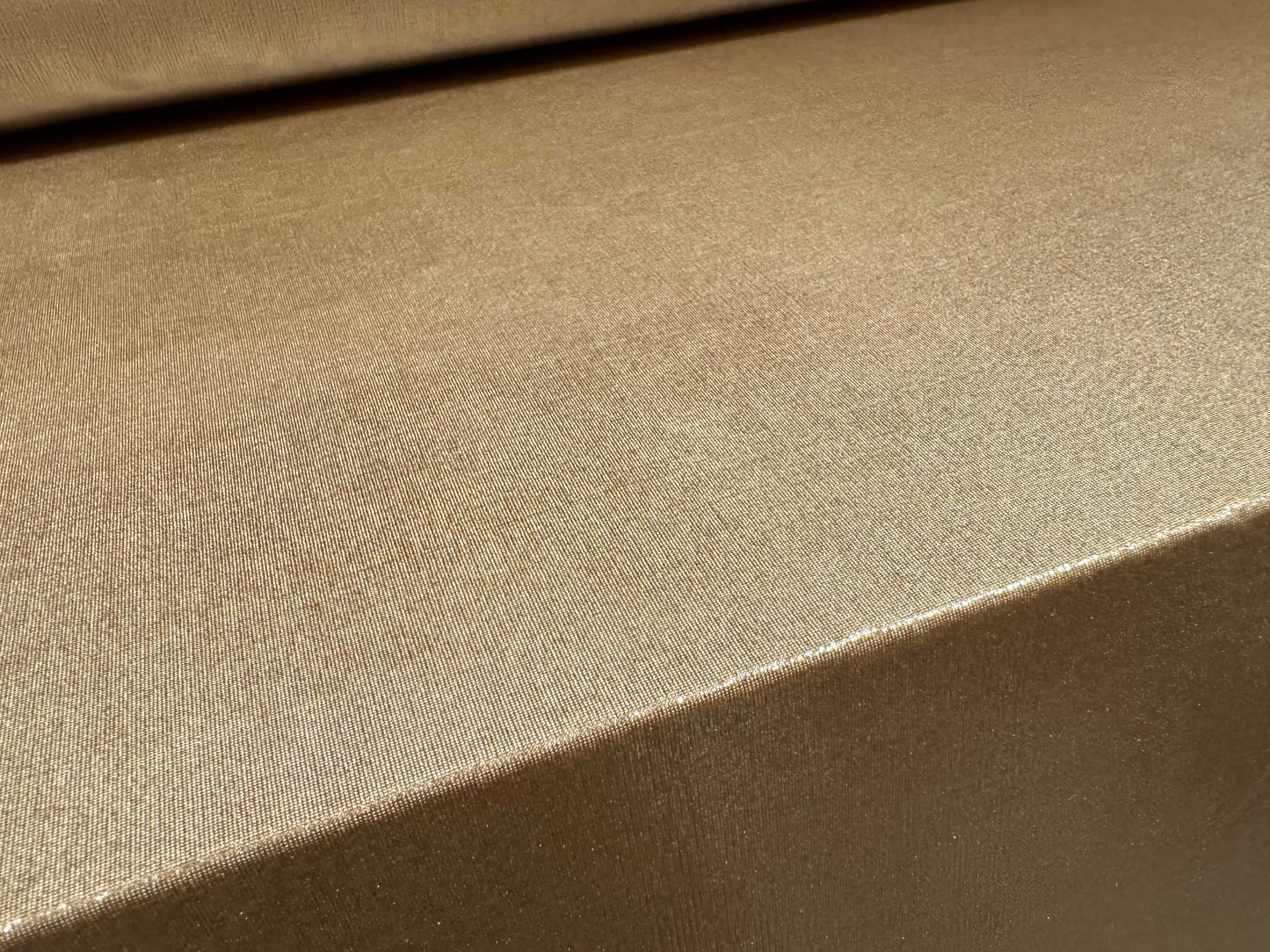 Slinky spandex jersey fabric with metallic finish, per metre - stone