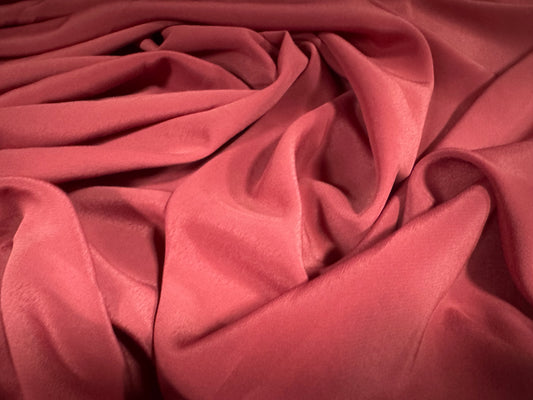 Georgette crepe woven dress fabric, per metre - plain - raspberry smoothie