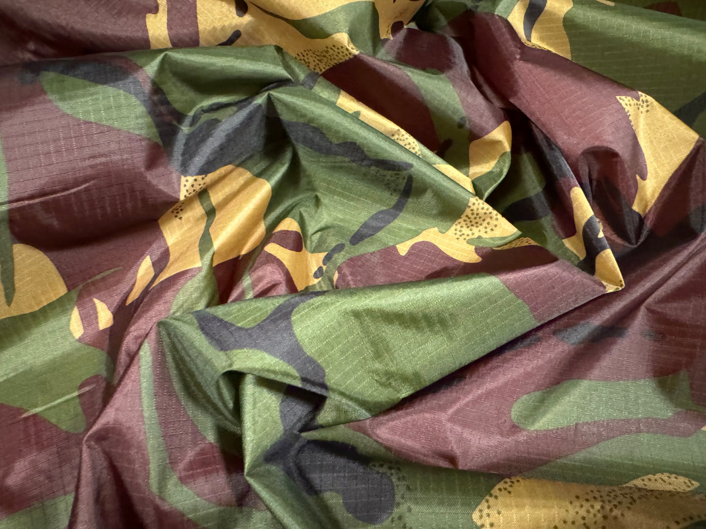 Rip stop nylon fabric, per metre - army camouflage print