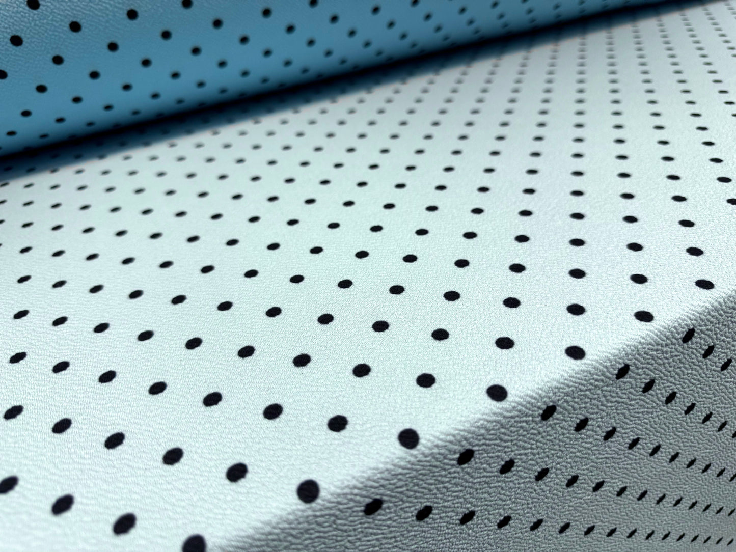 Scuba textured ‘Liverpool’ stretch spandex jersey fabric, per metre - spot print - sky blue