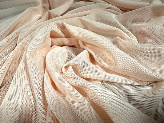 Power mesh net stretch spandex fabric, per metre - plain - pink skin tone