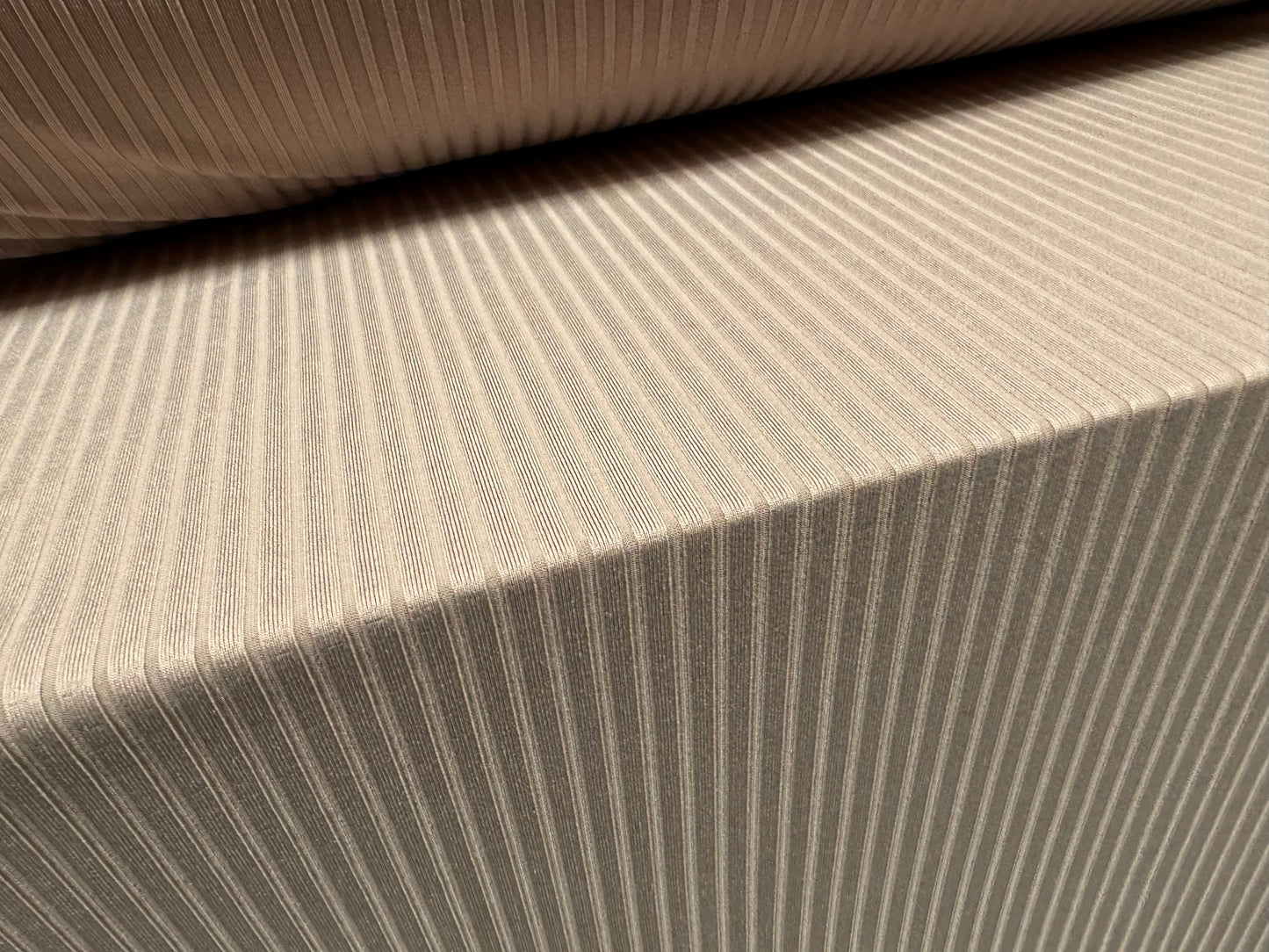 Stretch spandex rib jersey fabric, per metre - plain - sandstone