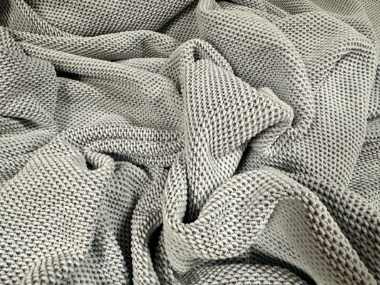 Ascot Tweed upholstery fabric, per metre - semi-plain - silver grey