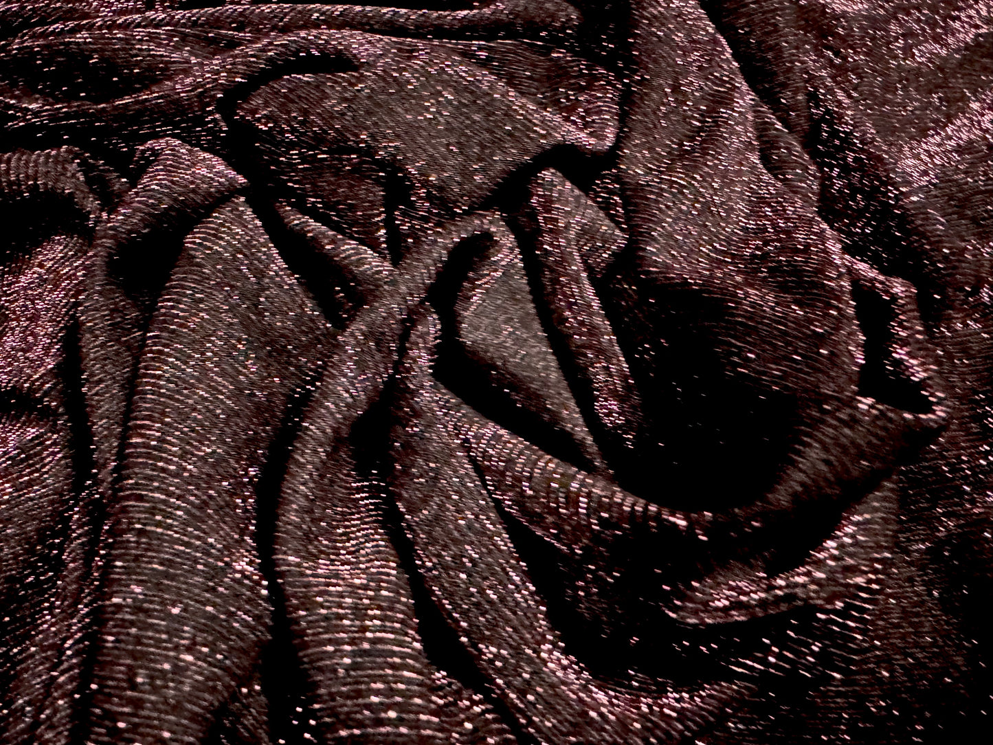 Metallic single jersey fashion fabric, per metre - lurex sparkle - damson pink